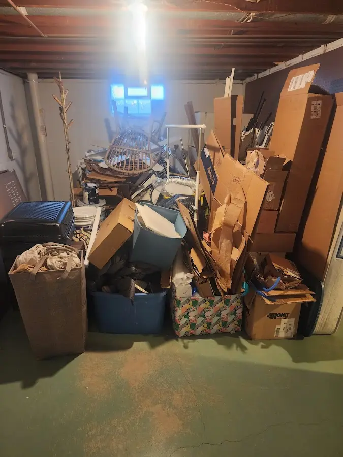 Roll-off dumpster container at job site for Yard Waste Dumpster Rental in Pulaski